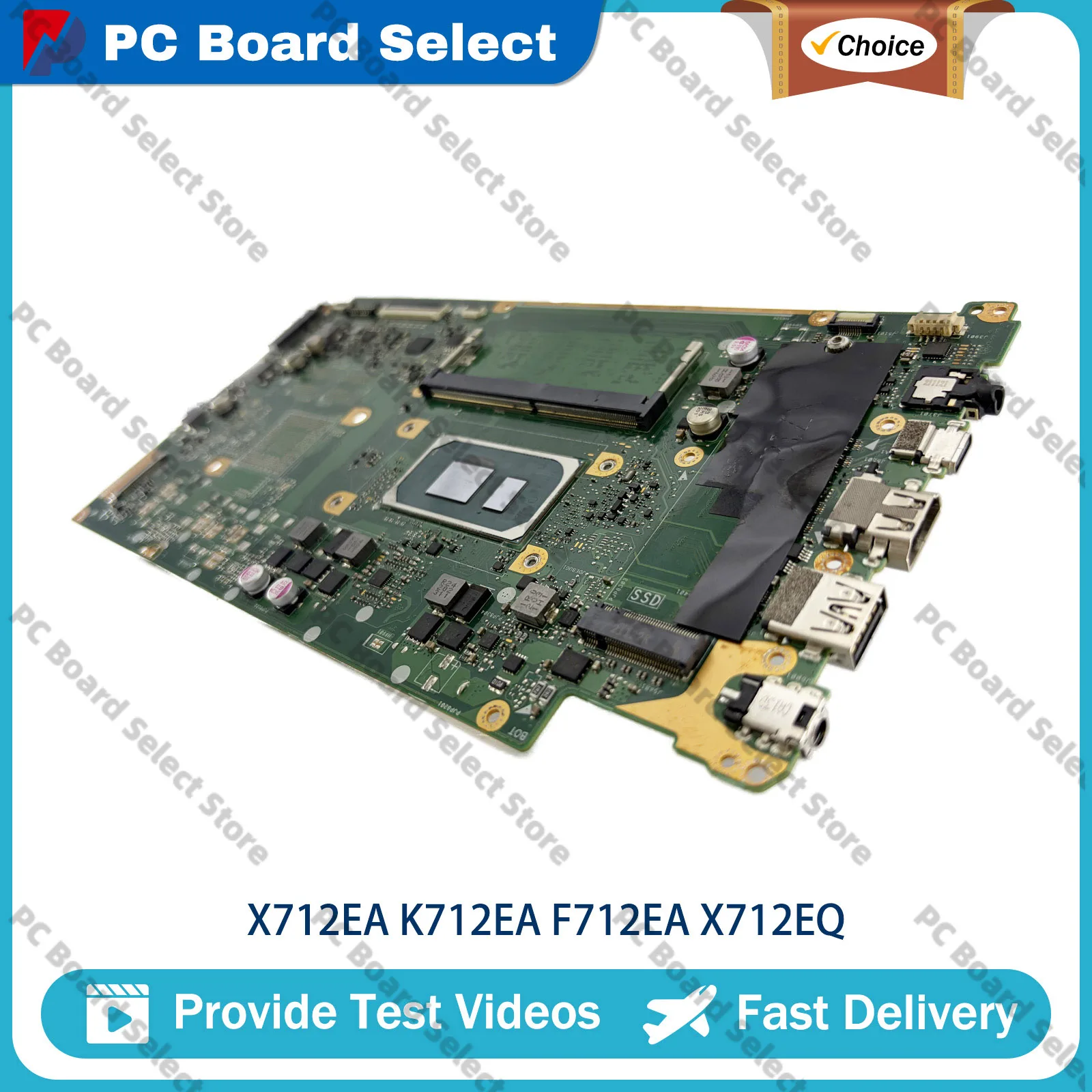 X712EA Laptop Motherboard For ASUS VivoBook X712E F712E X712EQ K712E X712EA Mainboard With  11th Gen I3 i5 i7 100% tests OK stk
