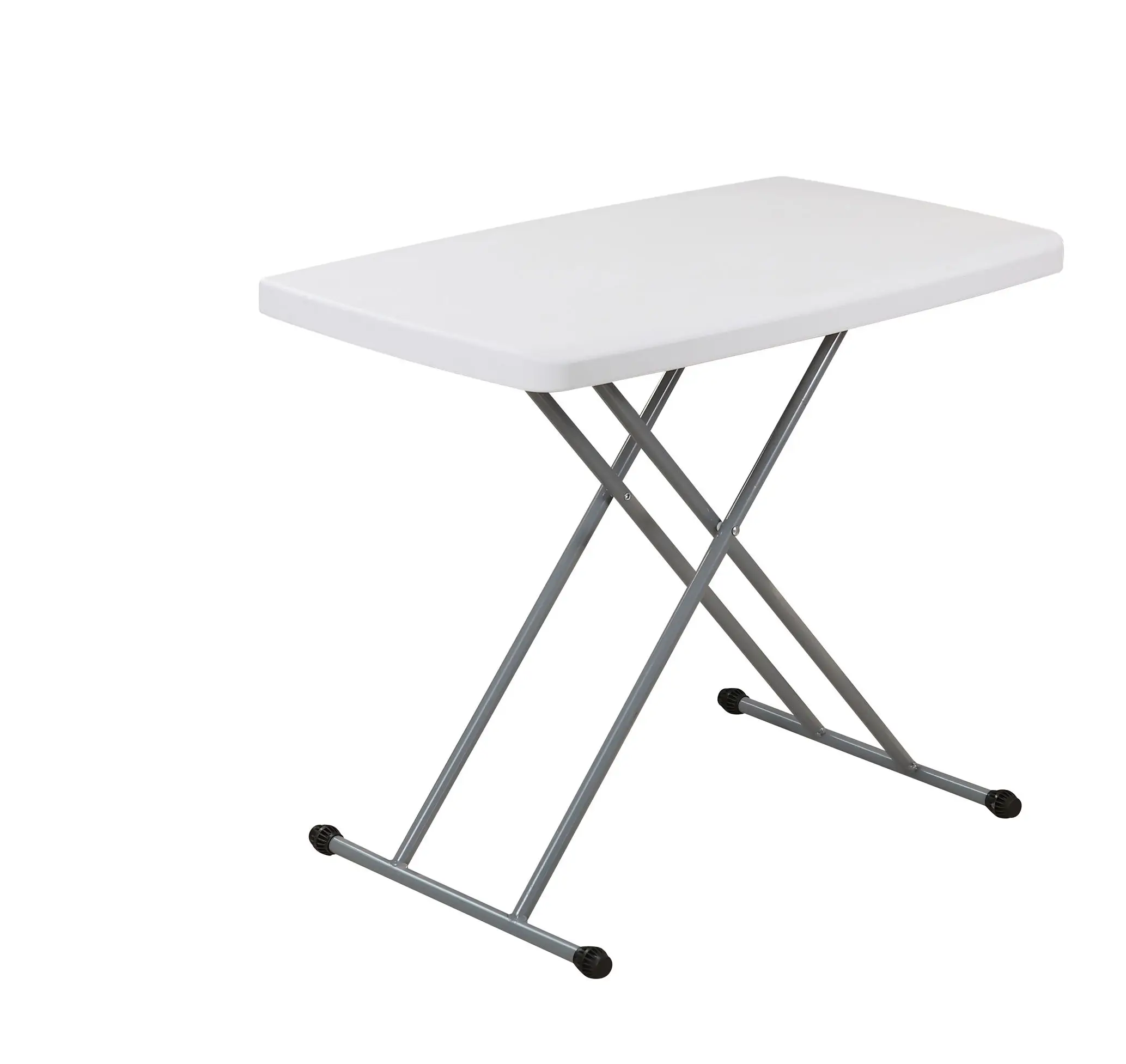 Easy-to-carry white HDPE folding height adjustable plastic mini table