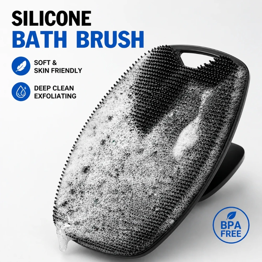 แปรงอาบน้ำซิลิโคนนุ่มสำหรับขัด - Home Bathroom Spa บทวิจารณ์และราคา