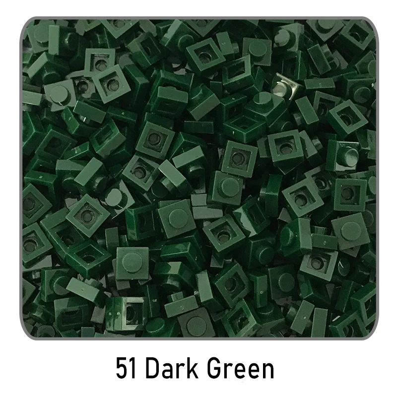 100 Stücke DIY Ziegel Teile 3024 1x1 Platte Pädagogische Tech Bau Assmble Kompatible Block Teile Spielzeug für Kind Kinder