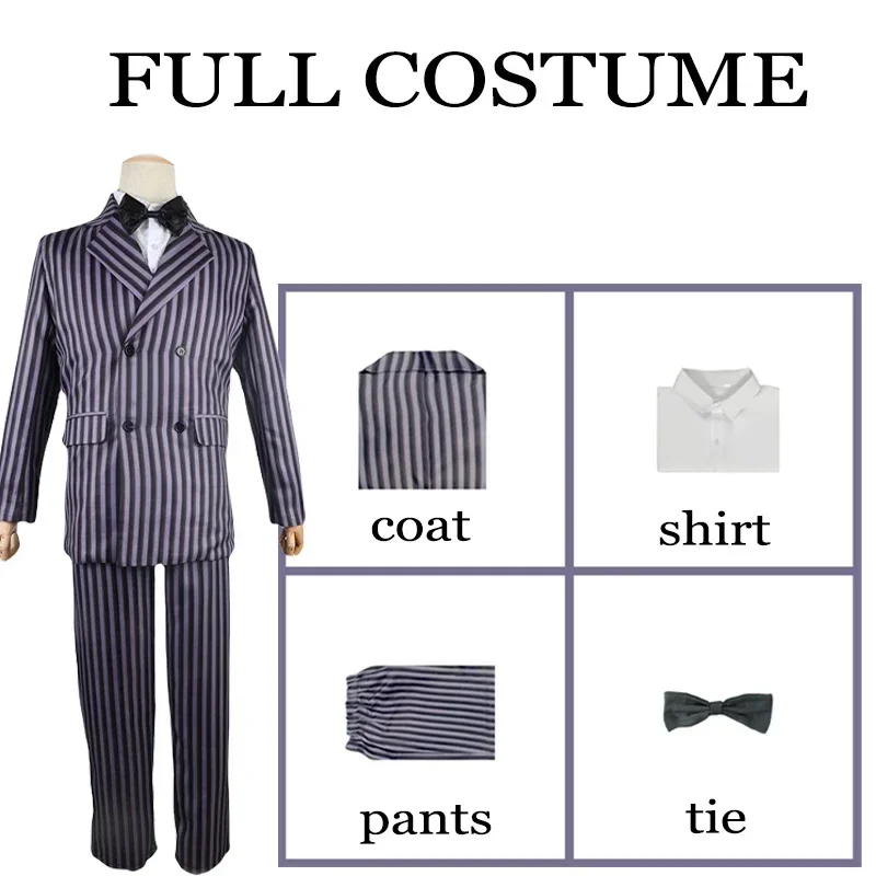 Wednesday Addams Morticia Costume Long Sleeve Men\'s Suit Party Uniform Gomez Cosplay Outfits Family Proms Dad\'s costumes COS