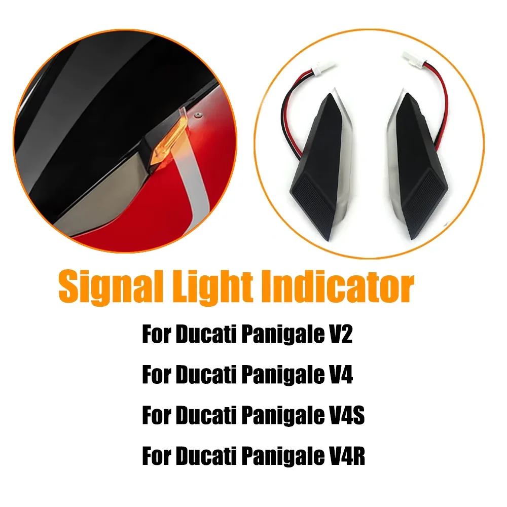 

For DUCATI Panigale PANIGALE V2 V4 V4S V4R Motorcycle Accessories Turn Signal Light Indicator Front LED Flasher