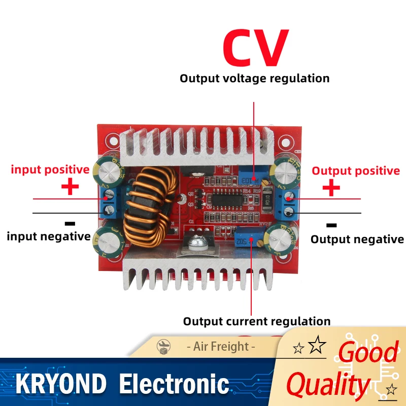 DC 400W 15A Step-up Boost Converter Constant Current Power Supply LED Driver 8.5V-50V to 10V-60V Voltage Charger Module