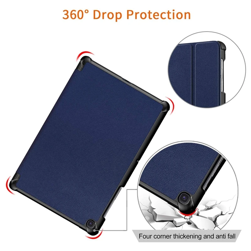 삼성 갤럭시 탭 S5E 태블릿 케이스, 슬림 트라이 폴드 스마트 커버, 자동 절전 및 깨우기 기능, 10.5In, 2019 SM-T720, T725