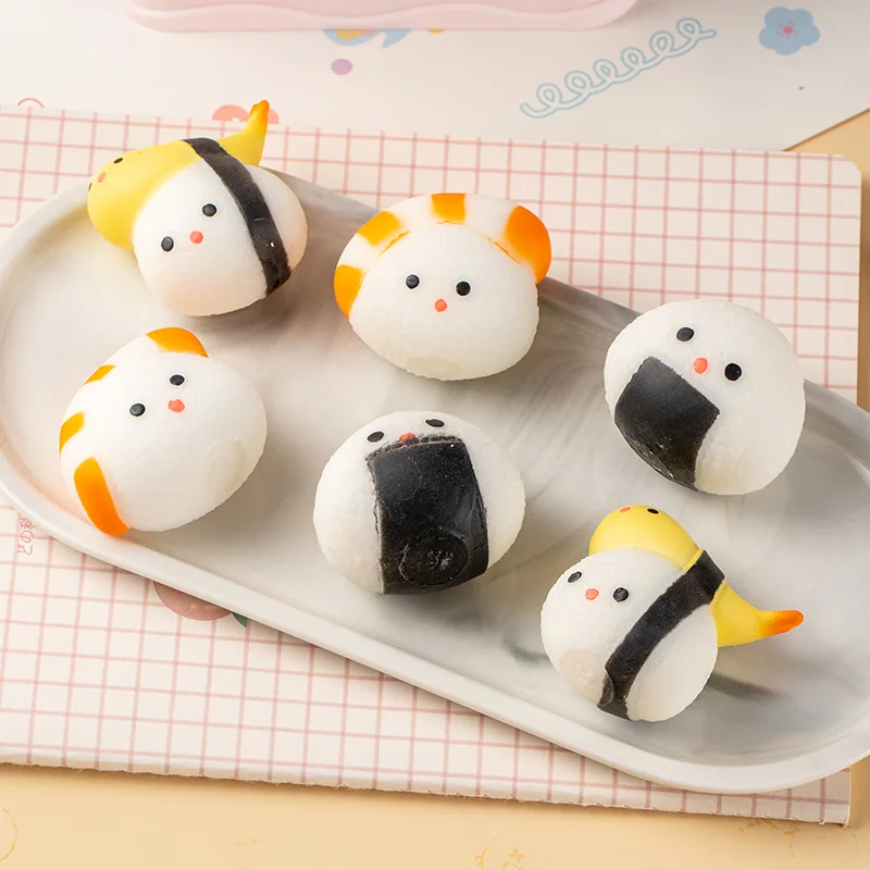 Mainan Simulasi Makanan Sushi Squishy, Mainan Sensorik Lembut, Bola Anti Stres, Mochi Squishy, Mainan Pelepas Stres, Hadiah Pesta, Isian Tas Hadiah