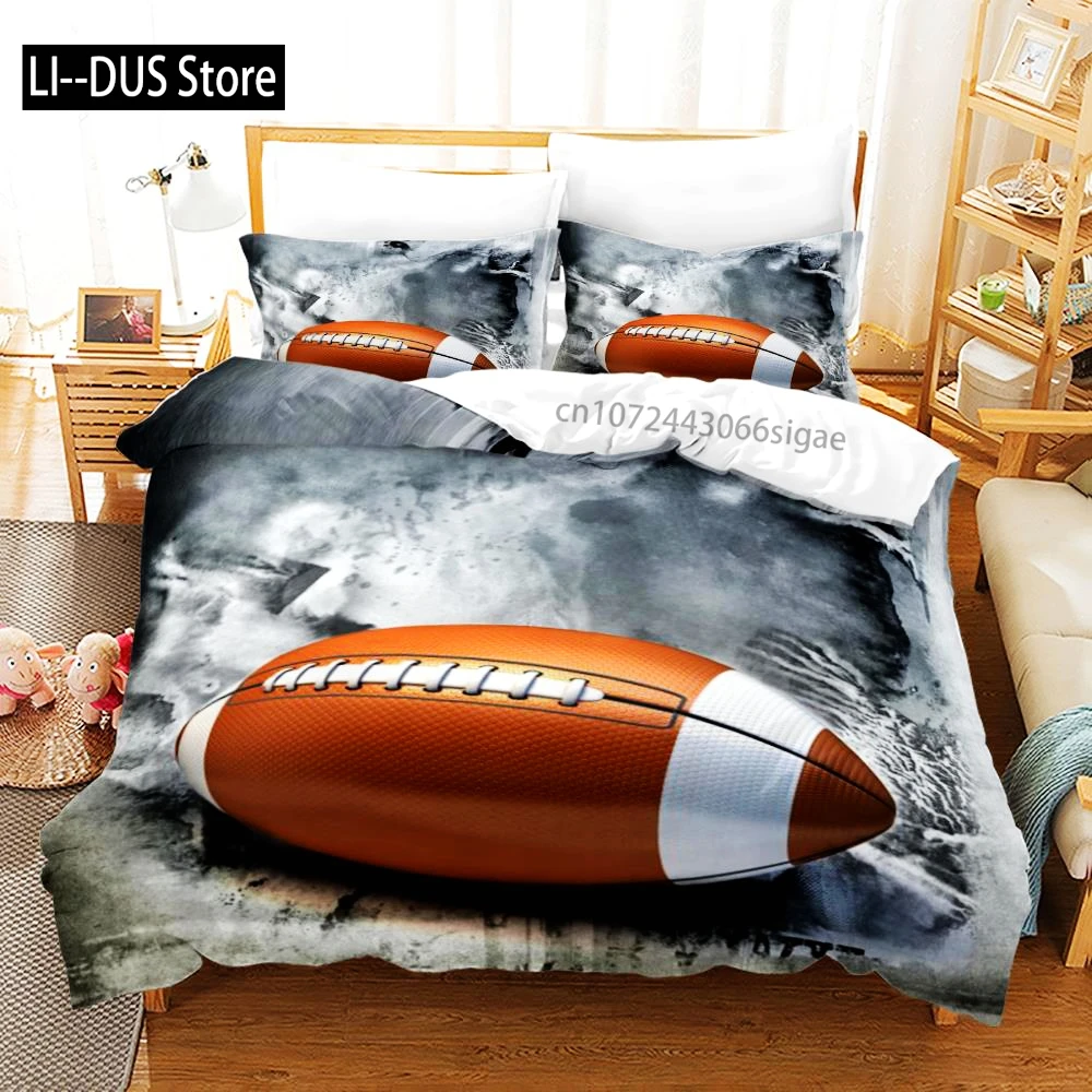 

Football Bedding Set Single Twin Full Queen King Size sports Bed Set Aldult Kid Bedroom Duvetcover Sets 3D Anime 011