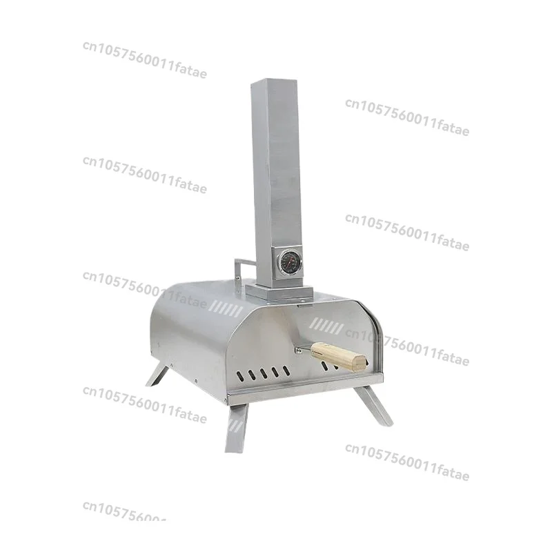 

Commercial pizza oven with thermometer, folding portable