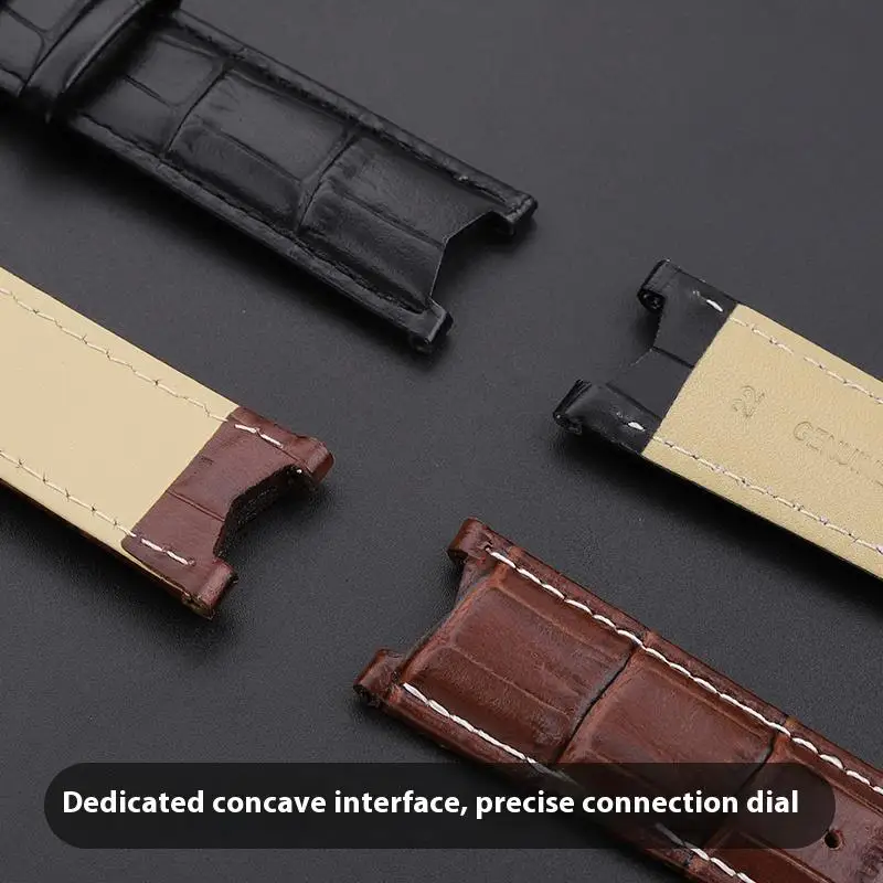 سوار ساعة رجالي من الجلد المقعر المعدل ، سوار من جلد البقر ، يناسب سلسلة كاسيو Edifice ، من من من من من من من من 2022 ،