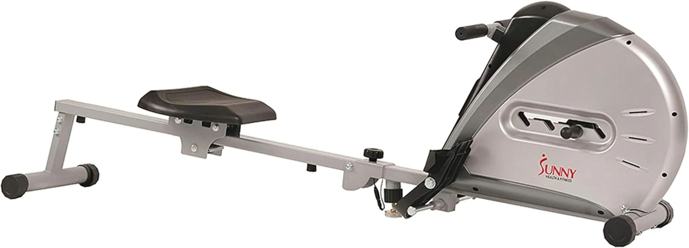 Rowing Machine Rower Ergometer with Digital Monitor, Inclined Slide Rail, 220 LB Max Weight and Foldable - SF-RW5606