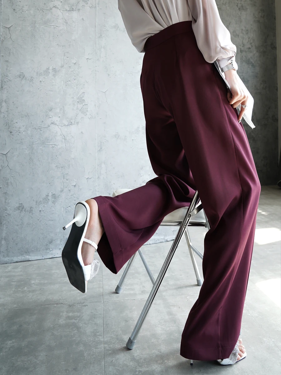 

Брюки Warmo: Новинка весна-осень, свободные, драпированные, широкие, стройнящие, женские, укороченные, на высокой талии, универсальные