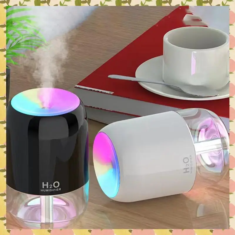 Caci USB Air Humidifier Atmosphere Light Fragrance Intelligent Spray Colorful For Car Home-A