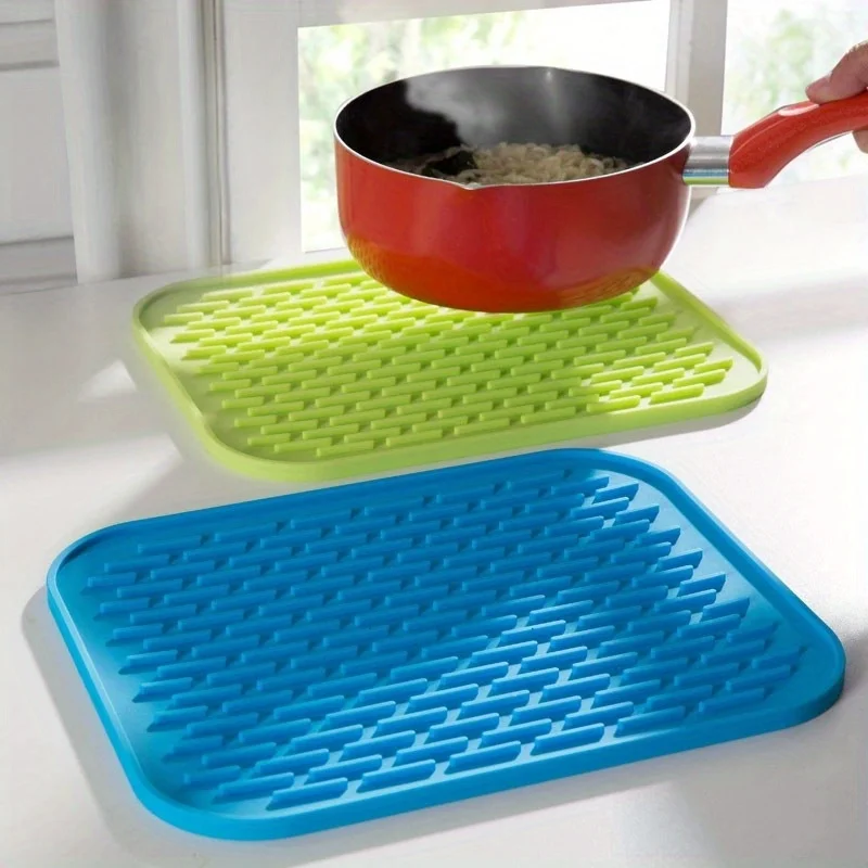1pc Versatile Silicone Pot Mats - Heat Resistant, Non-Slip Coasters for Table Protection & Kitchen Decor - Durable Placemats