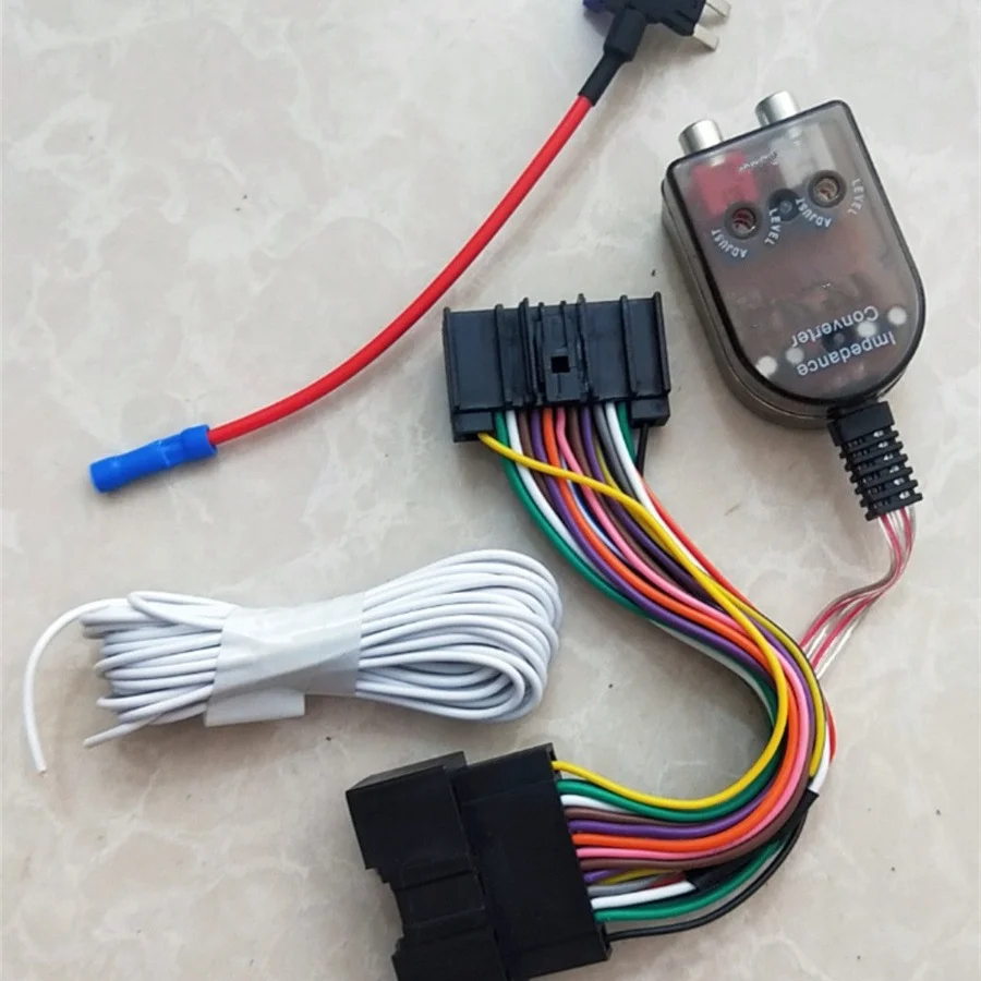 For Ford Fiesta Fusion Focus Transit Kuga F-150 Wiring Harness 1PCS Radio Subwoofer Amplifier Plug Cable Stereo Audio Converters