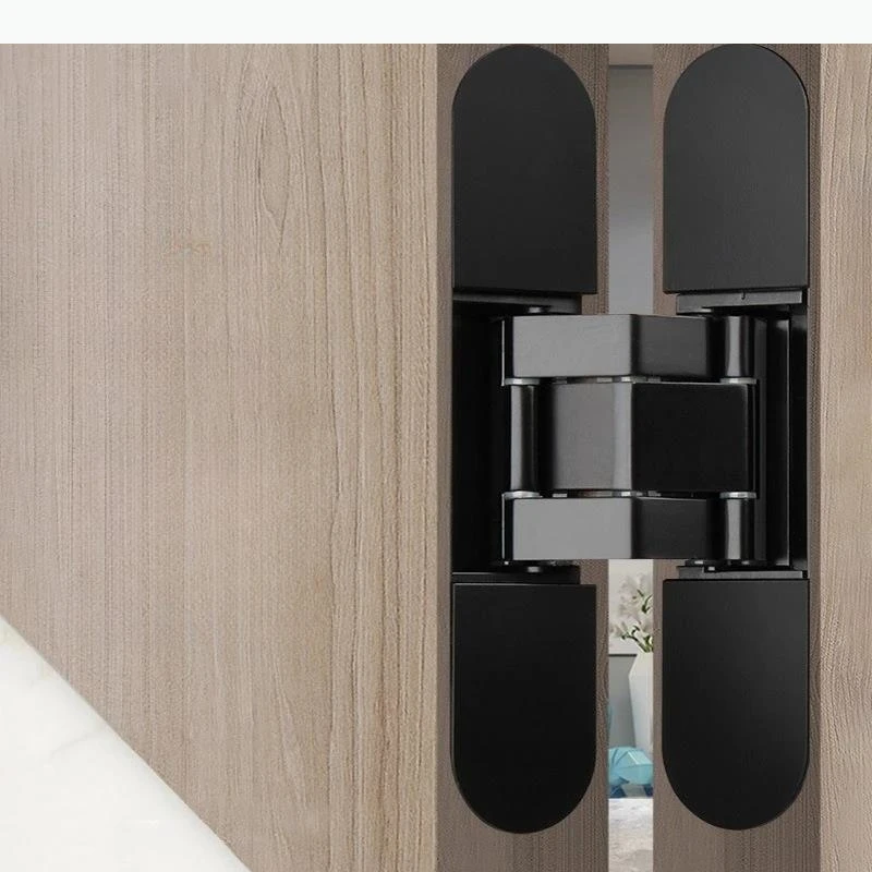 مفصلات أثاث من سبائك الزنك قابلة للتعديل ثلاثية الأبعاد، مفصلات باب مخفية، مفصلات صامتة للباب قابلة للطي