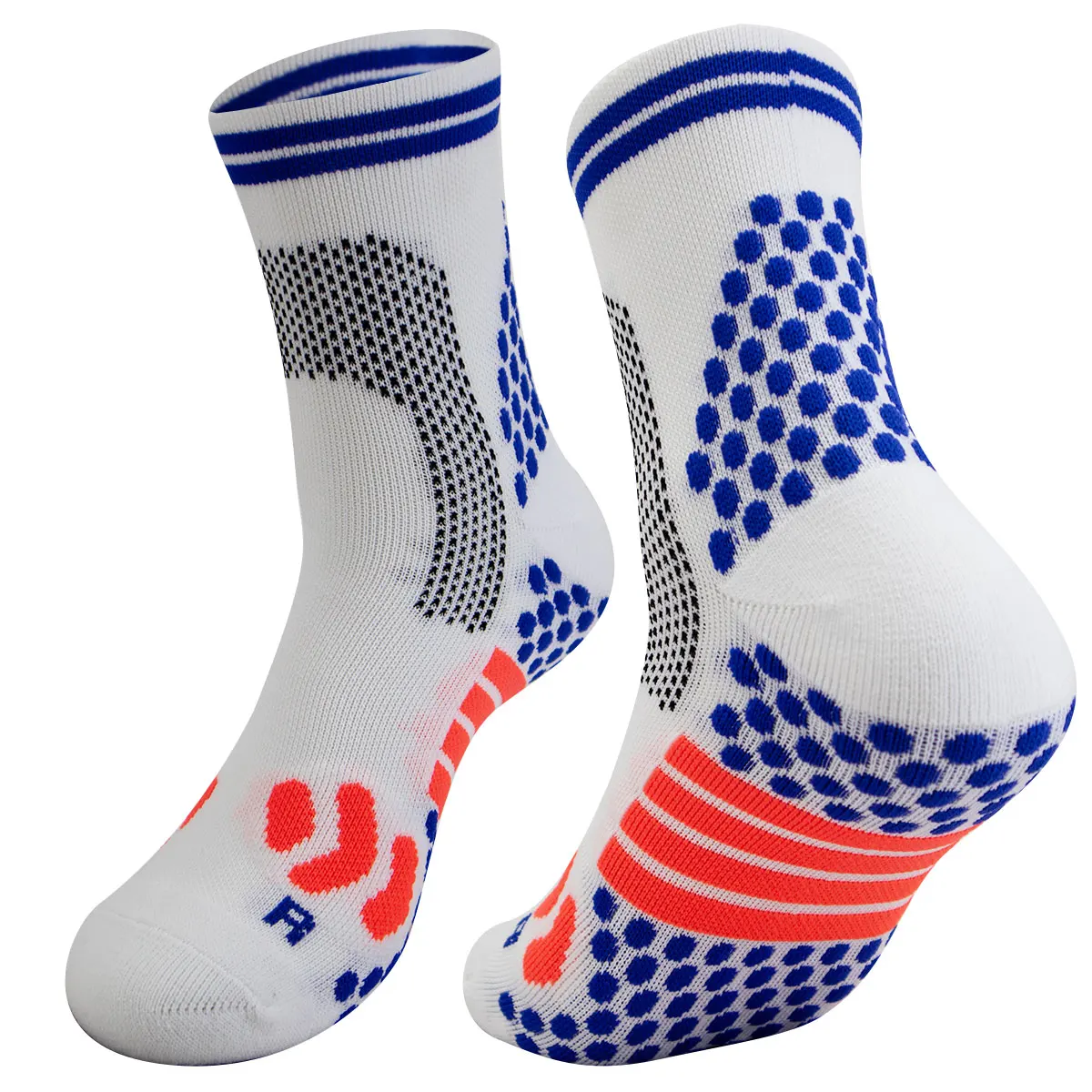 1 pair of men\'s compression socks, breathable basketball sports bike running towel socks, high elastic tube socks