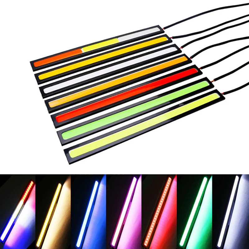 Luci di striscia a LED diurne 12V impermeabili per Auto Car Truck Boat illuminazione interna per moto 17CM 28 LED, 9 colori