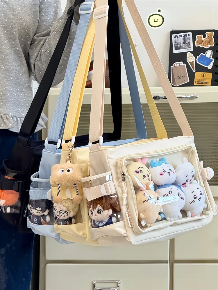 

Базовая прозрачная сумка для боли, школьная сумка, одинарная сумка neulderCHE dla kobiet, однотонная сумка через плечо, подходит для класса