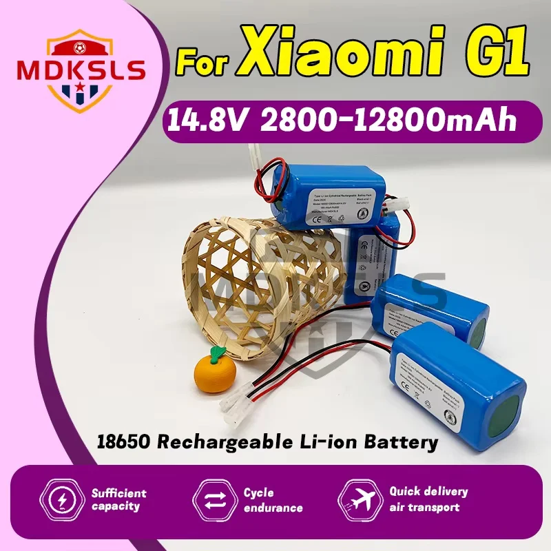 

2026 New 4S1P 14.4V 2800-12800mAh Li-ion Battery Pack,For XIAOMI MIJIA Mi Robot Vacuum-Mop Essential G1 MJSTG1, SKV4136GL R30R35