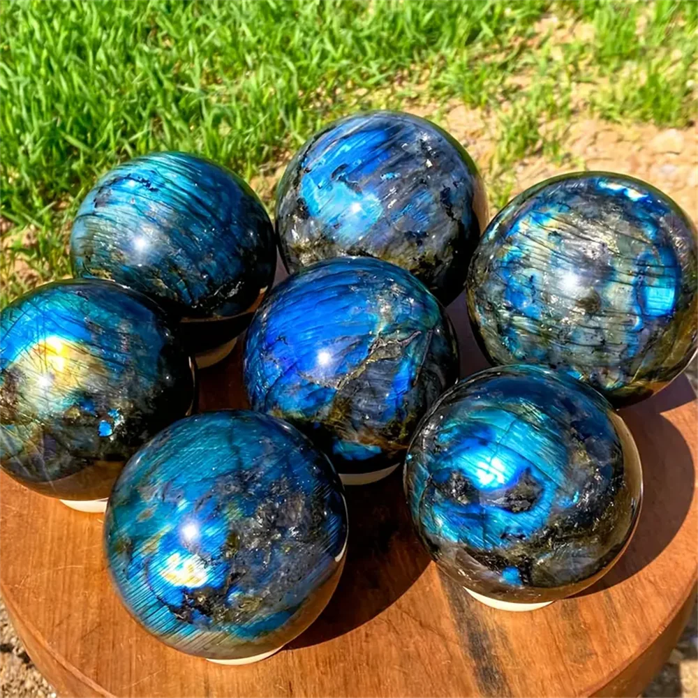 

1pc astonishing blue light violet tourmaline crystal ball - natural quartz ball, used for home decoration,