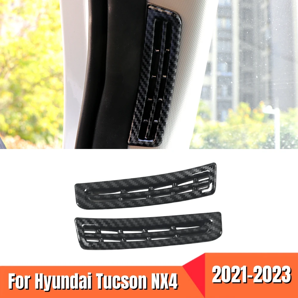 

A-Pillar Air Conditioner Outlet Cover ABS Carbon Fiber Car Styling Decoration Accessories For Hyundai Tucson NX4 2021 2022 2023