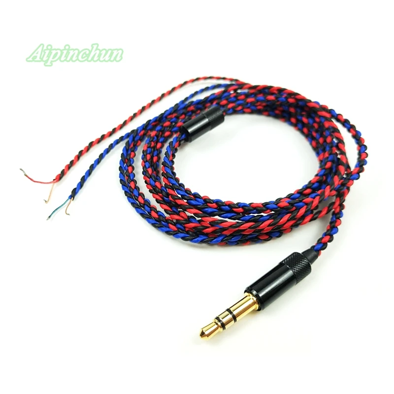 3-полюсный штекер 3,5 мм, мягкий Восьмиядерный провод «сделай сам», ТПЭ плетеный кабель для наушников, ремонт наушников