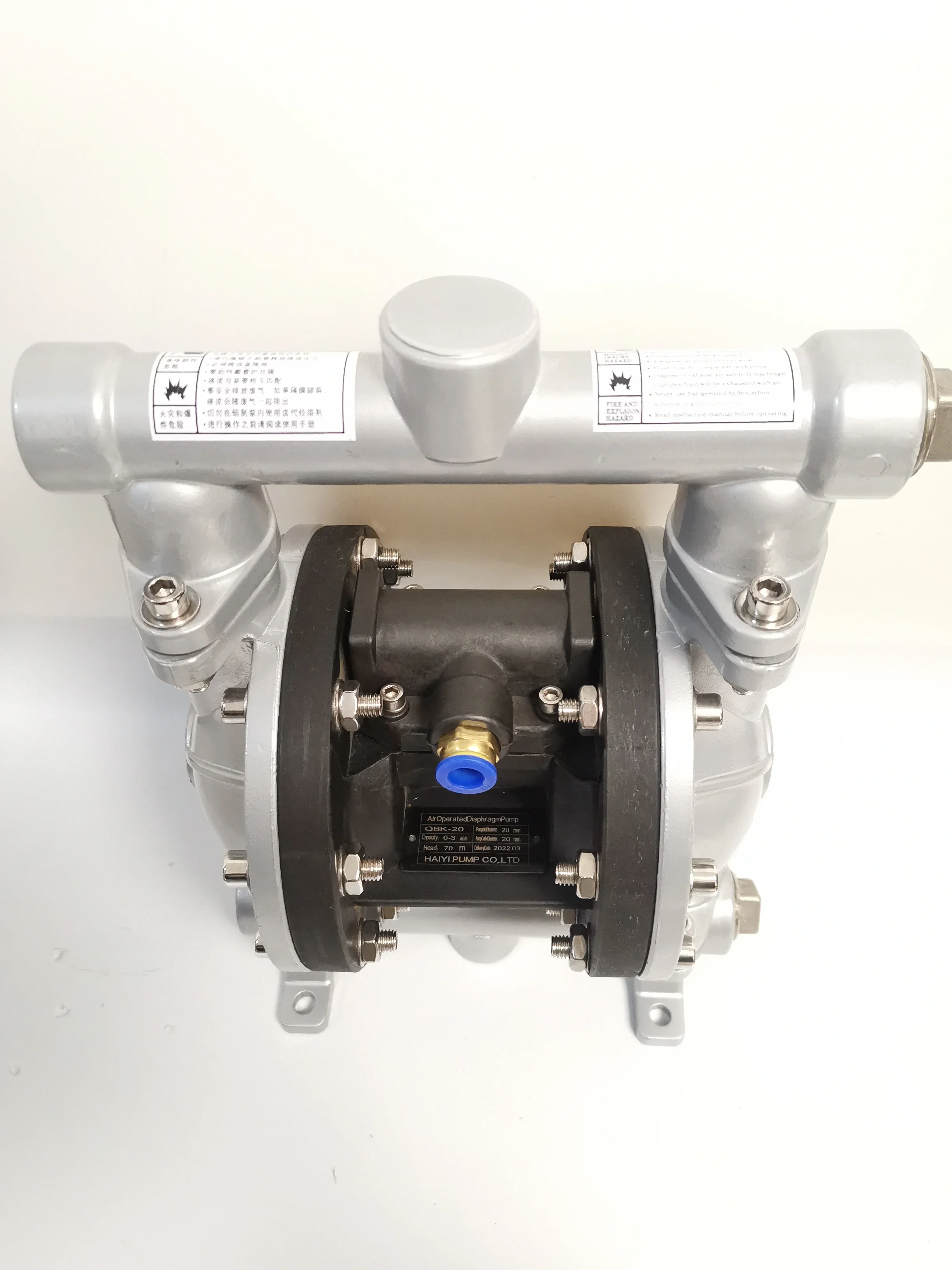 Aluminum Alloy Pneumatic Air Operated Double Diaphragm Pump QBY3-25 Corrosion-Resistant Self-Priming Sewagepump