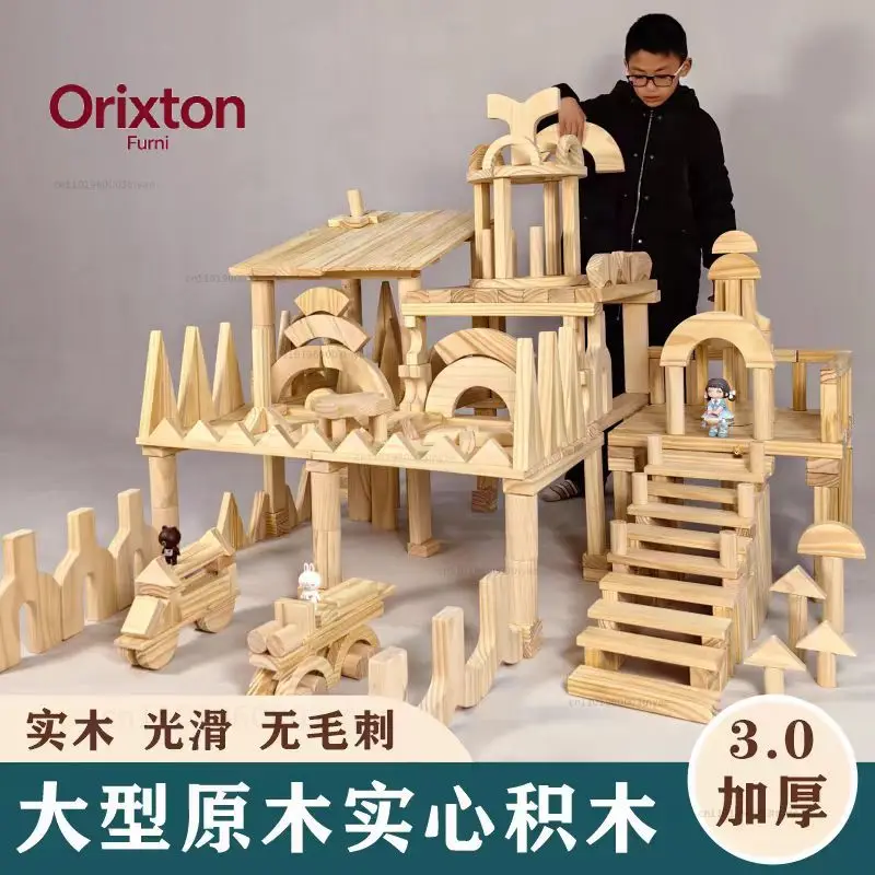 kindergarten-building-block-large-construction-toy-indoor-and-outdoor-primary-color-wooden-construction-area-solid-log-building