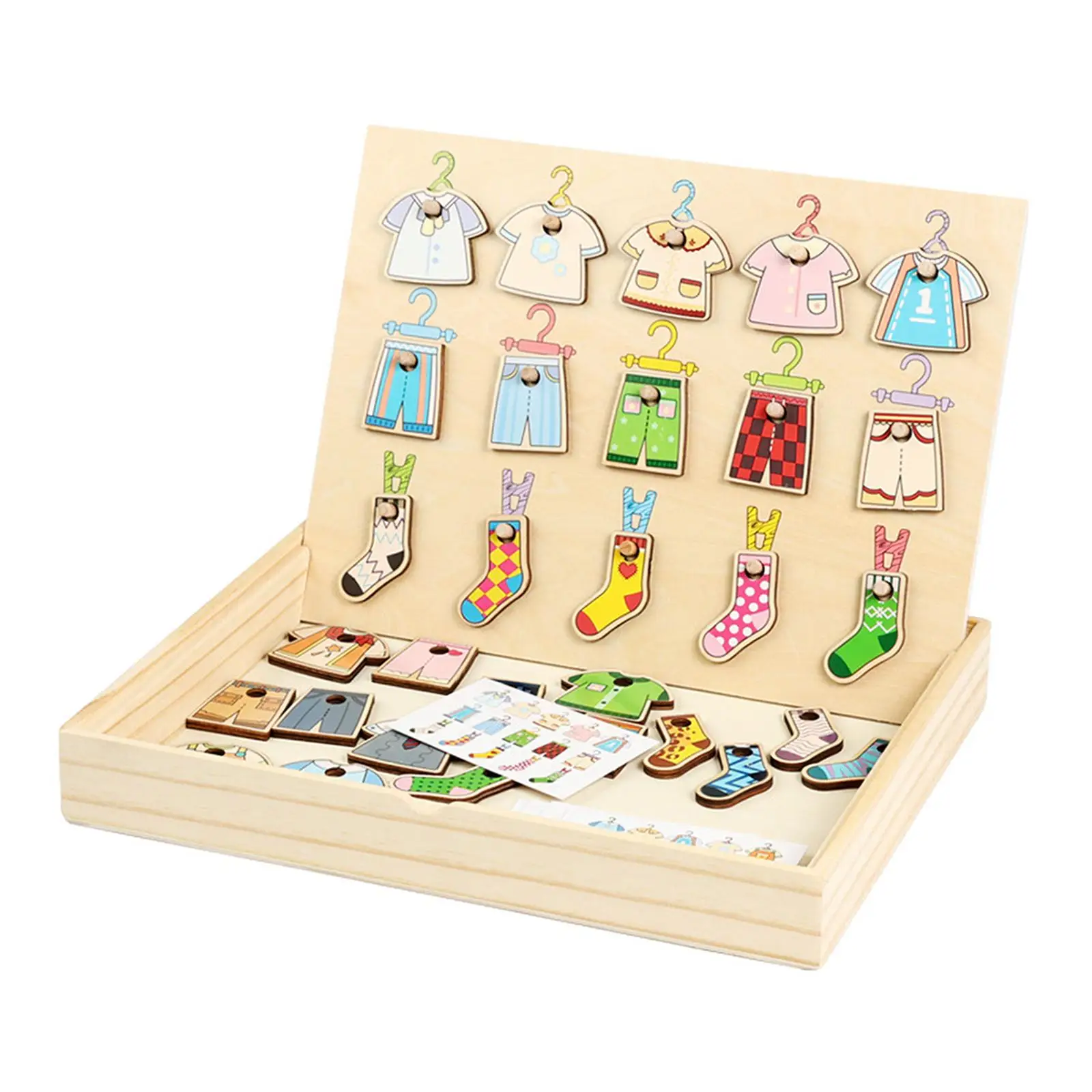 لعبة مطابقة الألوان على شكل الأطفال، ملابس معلقة، التنسيق بين اليد والعين، ألعاب تعليمية ألعاب تعليمية مبكرة للأطفال