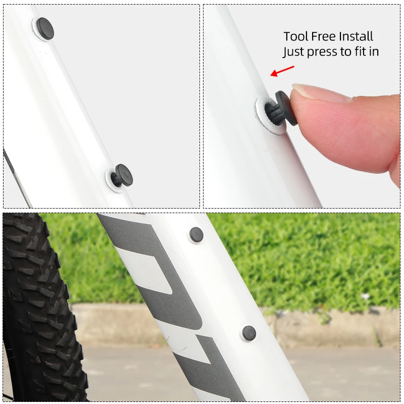 5/10/20PCS Rubber Plugs for Bicycle Frame Preset M5 Threaded Holes Tool Free Install Dustproof Stoppers Non-disposable