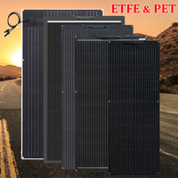 ETFE PET Solar Panel 200w 150w 130w 100w 95w 80w 12v battery charger photovoltaic panel for camper RV car boat home balcony roof