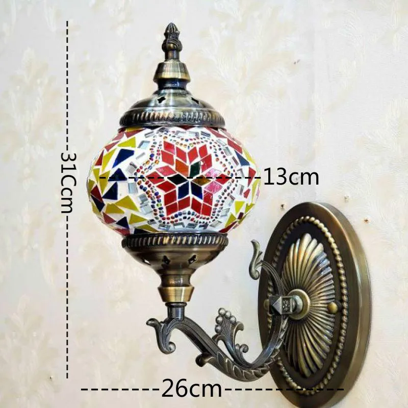 Turkish National Wind Wall Lamp Retro Romantic Tv Decorative Lighting Balcony Corridor Ktv Cafe Wall Light