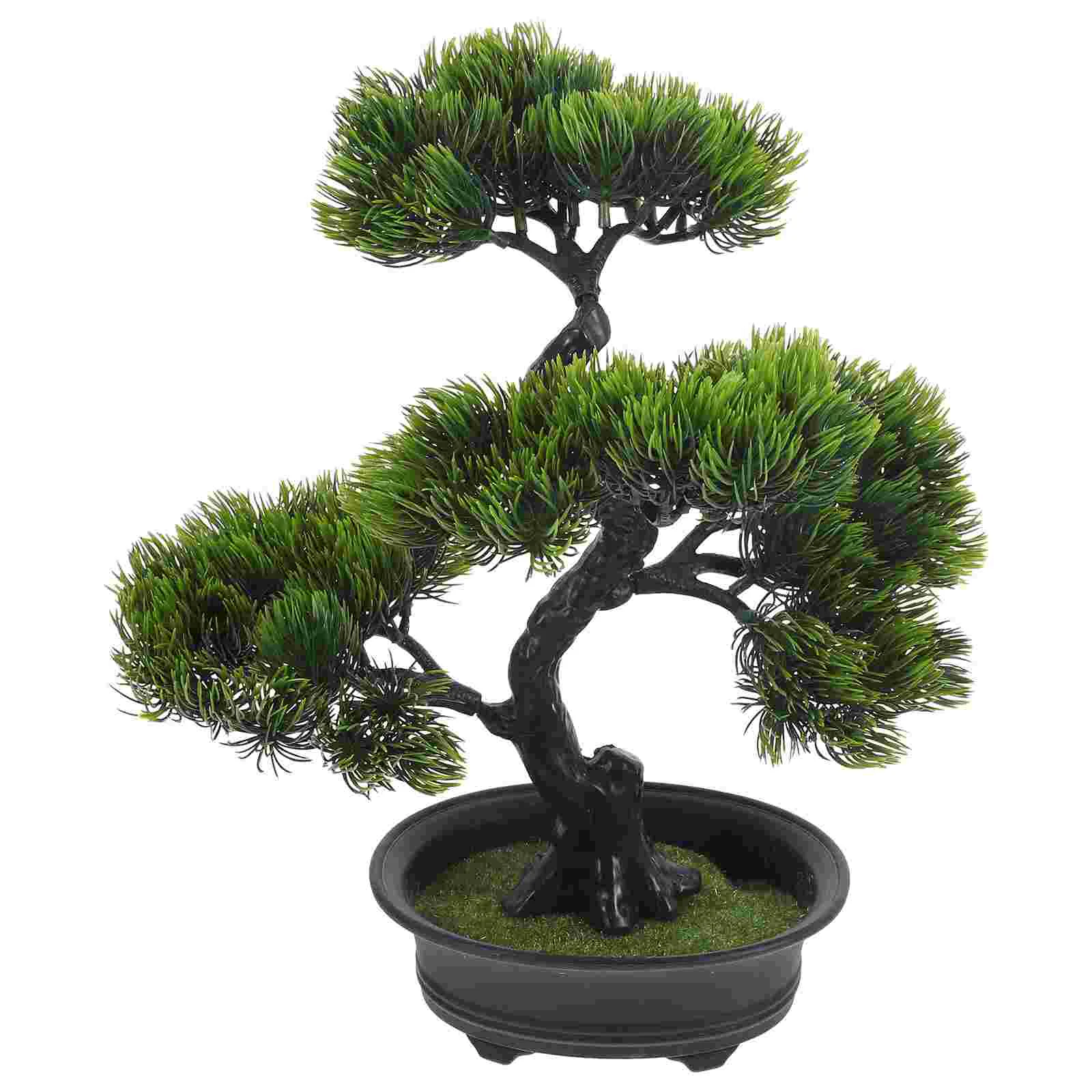 

Artificial Potted Plant Small Desk Fake Bonsai Faux Outdoor Plants Decor Decorate Cute Decorations