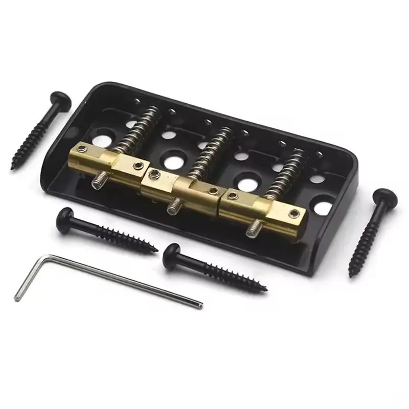 CGDS-Short Guitar Bridge Dual Load Guitar Bridge With Cut-Down Sides With Compensated Brass Saddles For TL Guitar