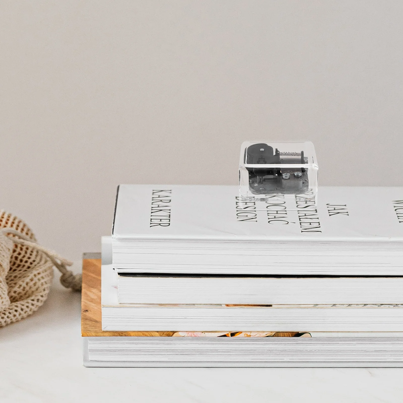 

1pc Square Transparent Musical Box Movement Acrylic Clockwork Mechanism For Diy Wind Up Music Box Replacement Repairing