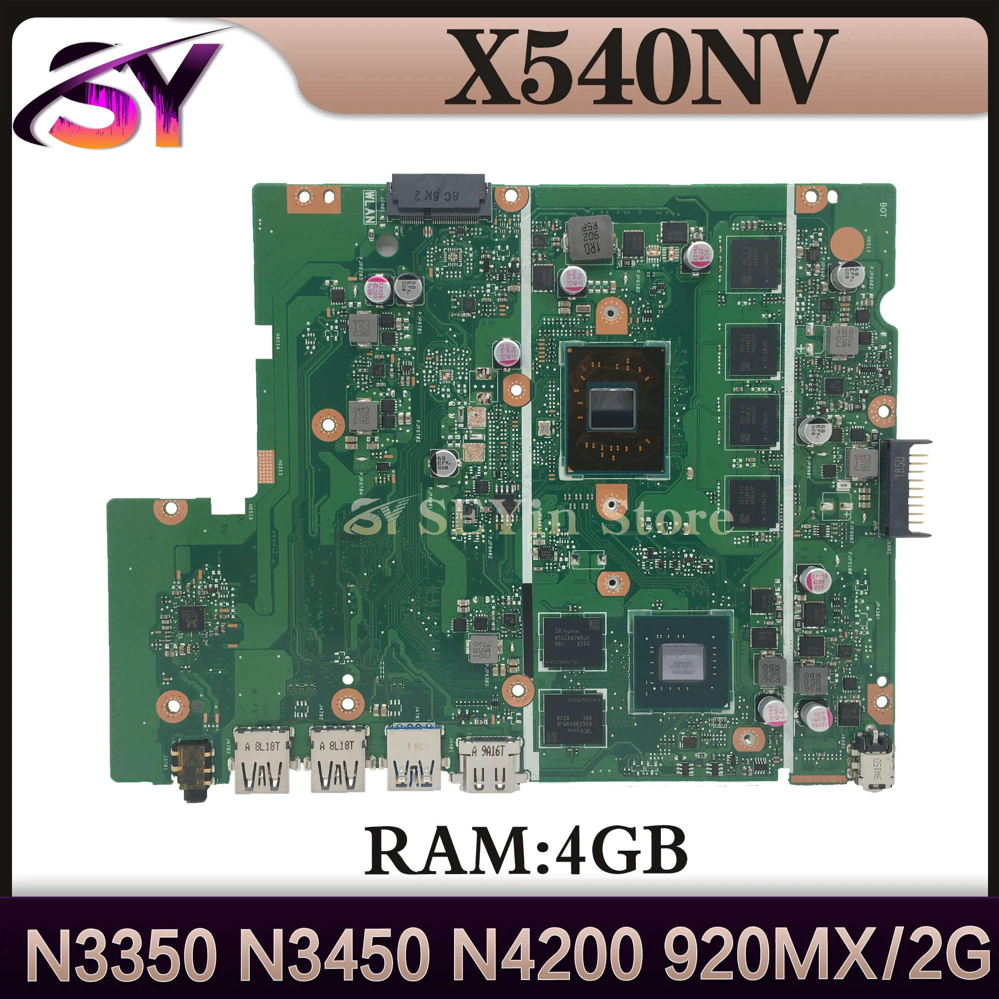 

Mainboard X540NV X540N D540NV F540NV A540NV R540NV X580NV Laptop Motherboard N3350 N3450/N4200 920MX/V2G RAM-4GB/8GB