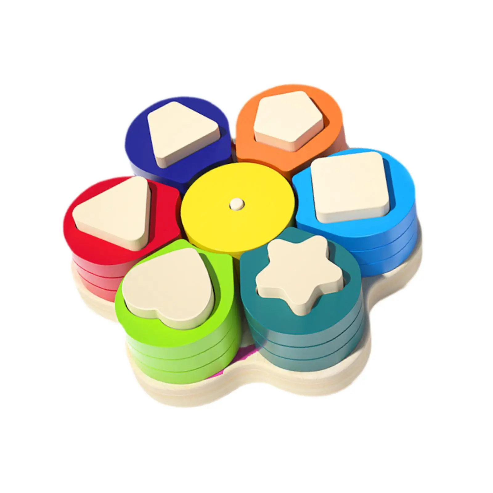 Trieur de formes en bois, jouets de comptage, apprentissage préscolaire, blocs de reconnaissance des couleurs pour garçons et filles de 1 à 3 ans