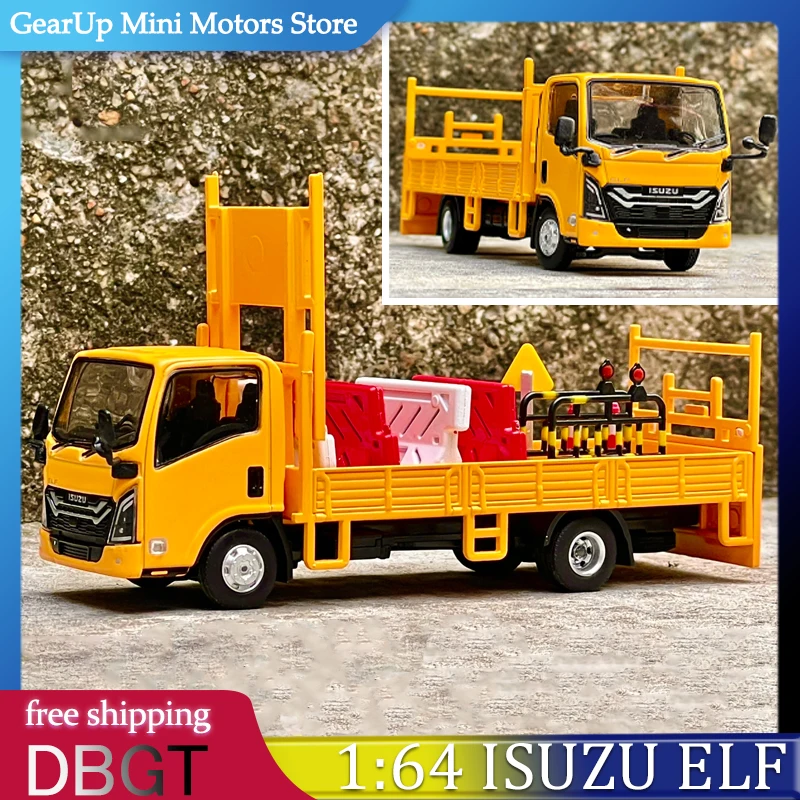 Nuevo camión de mantenimiento de carreteras DBGT 1:64 Isuzu ELF 7. a generación, modelo 2023, vehículo comercial fundido a presión de aleación para coleccionistas de camiones, coche de juguete