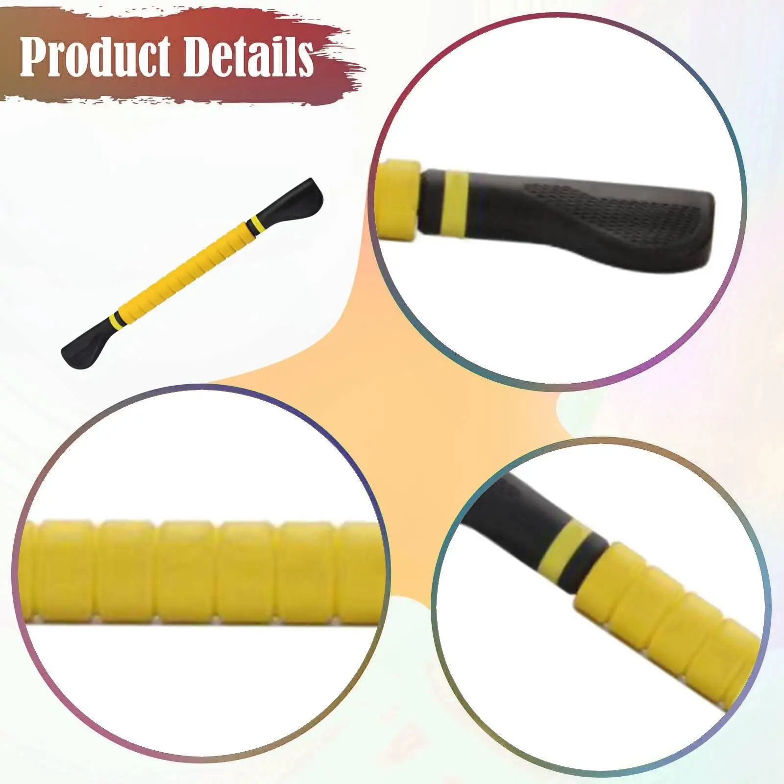 Roller Body Massager 50cm Massage Stick Ergonomic Grip Manual Tool for Myofascial Release Legs Back Shoulder Care