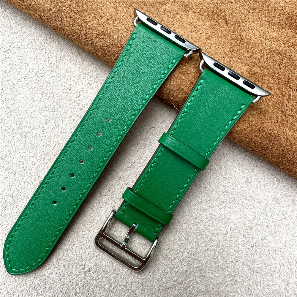 Leather Correa For Apple Watch Band 46mm 44mm 45mm 38mm 40mm 41mm 42mm Bracelet With Logo Strap For iWatch Ultra 1 2 SE 6 7 8 9