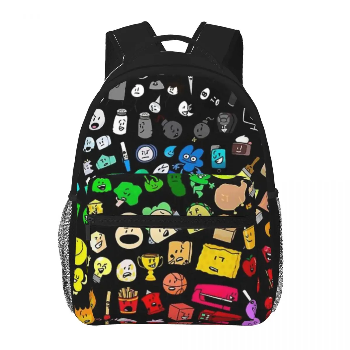 

Classic BFDI Inanimate Insanity (Transparent) Cartoon Anime Cute Light Waterproof Backpacks Stitch Students Bag 16inch