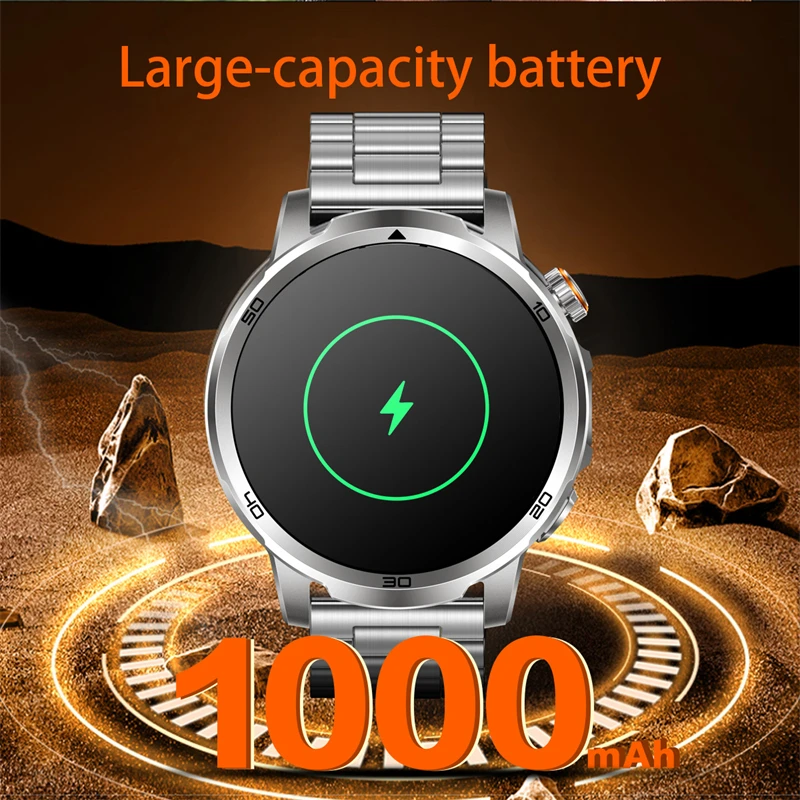 

LIGE New T-REX Outdoor Smart Watch 1.85inch 1000mAh Large Battery IP68 Waterproof Bluetooth Call Sport Fitness Smart Watches Men