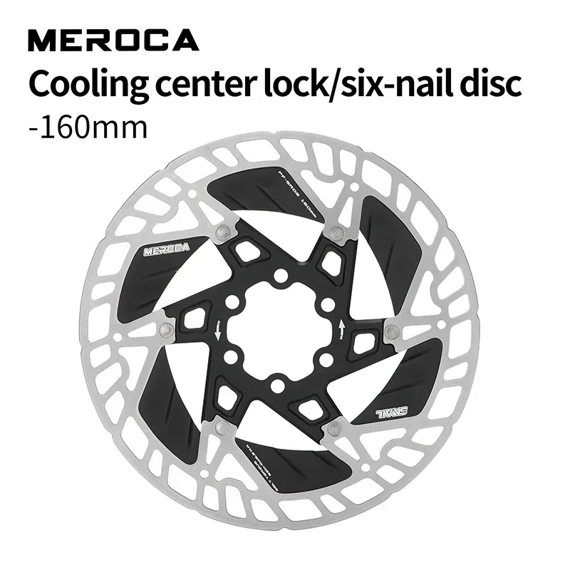 MEROCA Bicycle Hydraulic brakes Disc 6-Bolt/Center Lock 160mm Rotor MTB Mountain Road Bike Ultralight Floating Cycling Disc