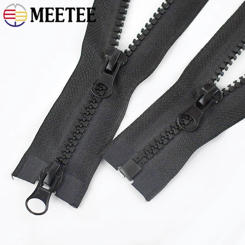 5# 8# 60-300cm Long Resin Zipper Sewing Zippers with Single/Double Sliders Zipper Closure for Tent Coat Clothes Repair Accessory