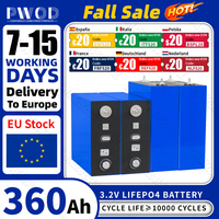 3.2V PWOD Lifepo4 Battery 360AH Grade A DIY 12V 24V 48V Lithium iron phosphate Cell For Camping EV RV Boat Golf Cart EU Stock