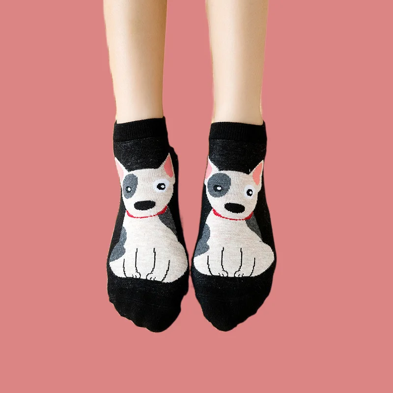 Chaussettes en coton animal doux et mignon pour femmes, chaussettes à tube moyen, chaussettes confortables et respirantes, style collège, décontracté, 5/10 paires