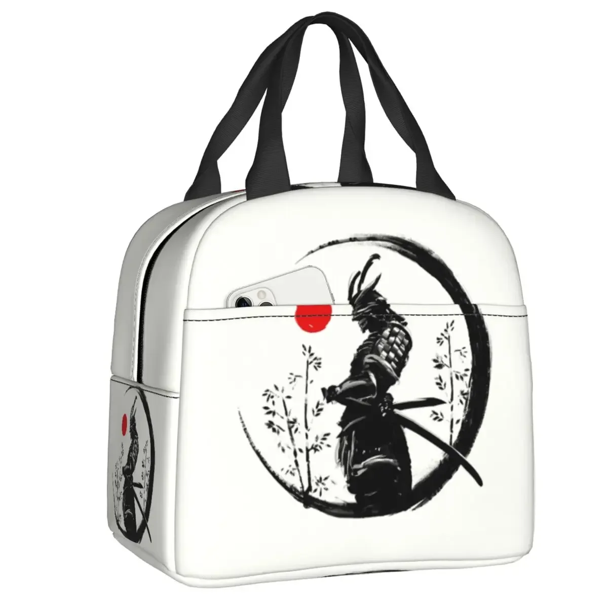 

Japanese Samurai Lunch Bag Leakproof Cooler Thermal Insulated Bento Box For Women Kids Work Picnic Travel Food Tote Bags