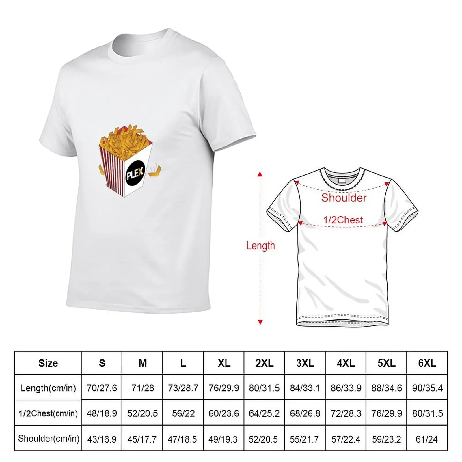 Plex Popcorn T-Shirt summer tops anime stuff Aesthetic clothing aesthetic clothes t shirt men