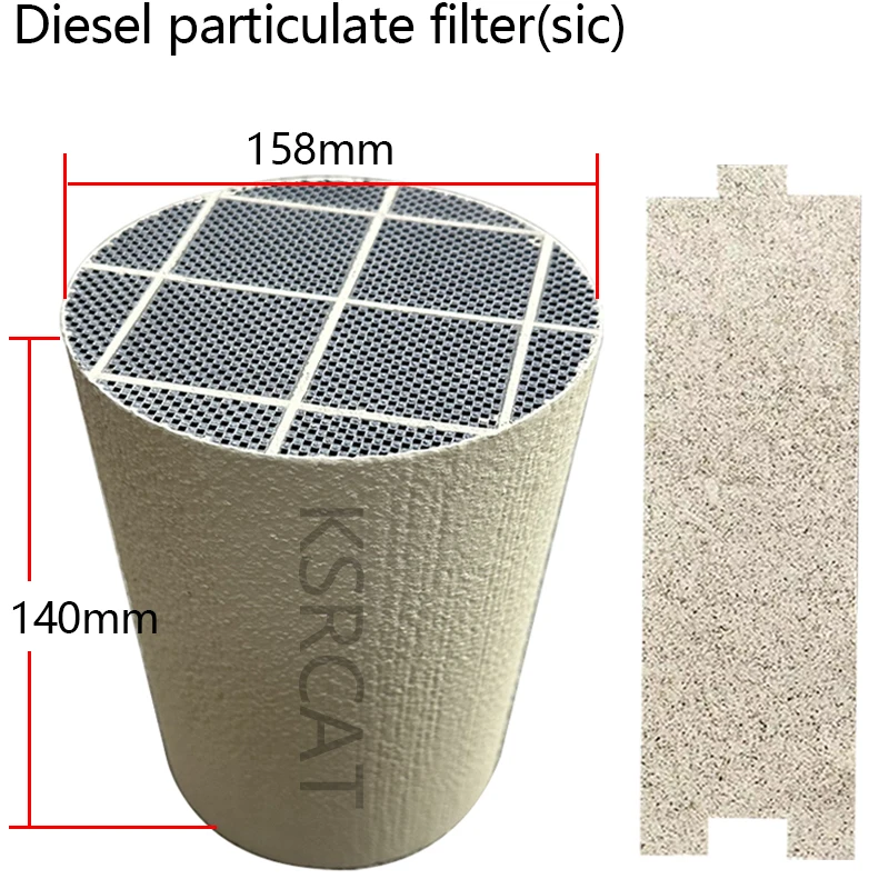 158*140MM Sic DPF para motor diésel carburo de silicio filtro de partículas diésel eliminación de partículas de humo negro