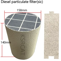 158*140MM Sic DPF for Diesel Engine Silicon carbide diesel particulate filter Removal of black smoke particles