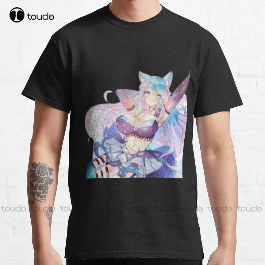 Silvervale Vshojo Vtuber Classic T-Shirt Casual Shirts For Women New Popular Breathable Cotton Custom Aldult Teen Unisex Xs-5Xl